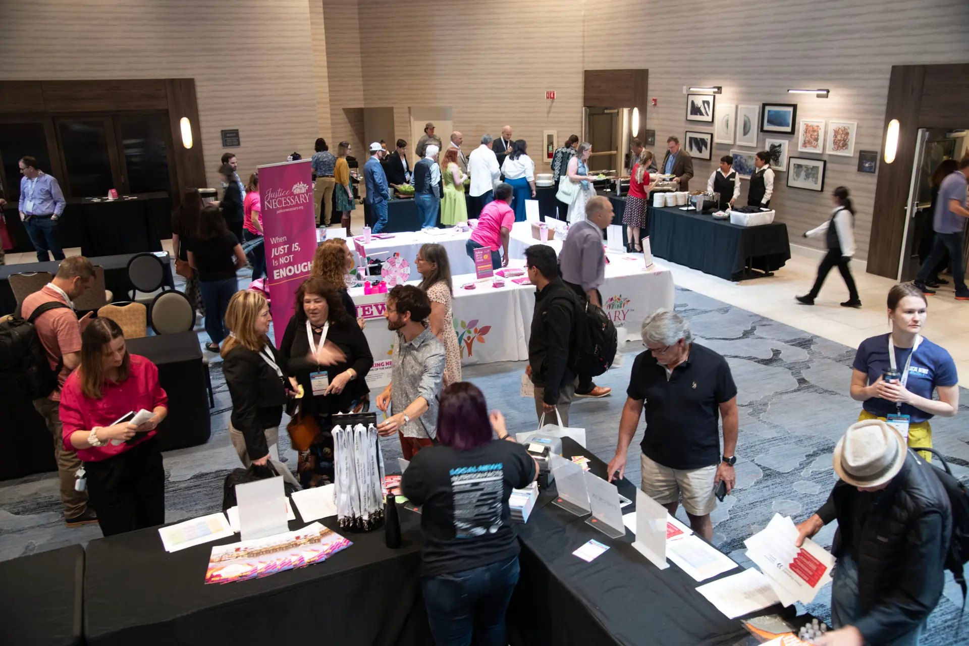Convention sponsor and attendee interaction during a previous Colorado Press Association convention