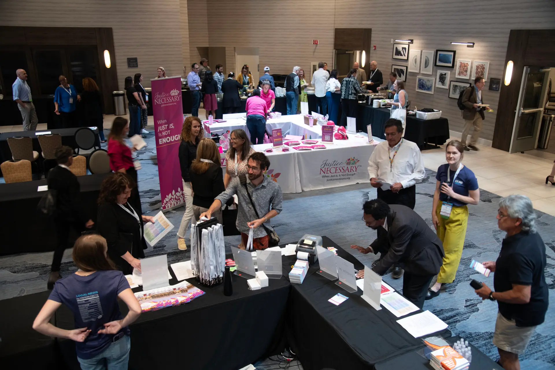 Convention sponsor and attendee interaction during a previous Colorado Press Association convention